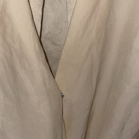 Rag & Bone Victor Wrap-effect Silk Crepe De Chine Top In Ivory XS. L - Picture 3 of 5
